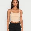 Hollister Co. BARE RUCHED BUST SEAMED WAIST - Top - Irish Cream | Damen