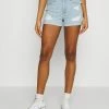 Hollister Co. CURVY DEST - Jeans Shorts - Light-blue Denim | Damen