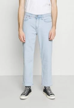 Hollister Co. CROP WIDE - Jeans Relaxed Fit - Clean Light Wash | Herren