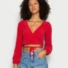 Hollister Co. COZY CHENILLE WRAP - Strickpullover - Jester Red | Damen