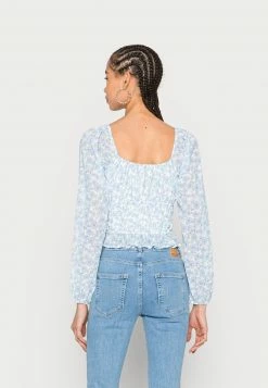 Hollister Co. Bluse - Blue/white | Damen -Hollister Co Verkäufe 2022 87bcc48848c24b94b01be166e542b0cf