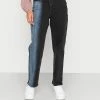 Hollister Co. CURVY TWO TONE VINT - Jeans Straight Leg - Black/blue | Damen -Hollister Co Verkäufe 2022 892dbe7eb430434db1c2ac560a0b0f9c
