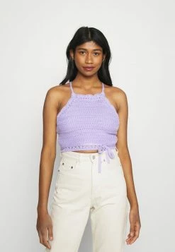 Hollister Co. BARE CROCHET HIGHNECK - Top - Lavender | Damen