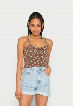 Hollister Co. BARE RUCHED BUST - Top - Brown | Damen