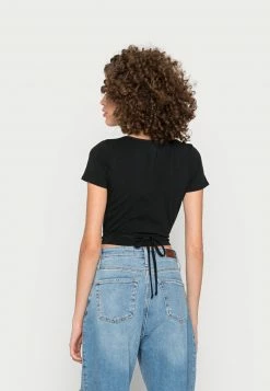 Hollister Co. SPACE DYE WRAP - T-Shirt Basic - Black | Damen -Hollister Co Verkäufe 2022 8c5f9d466e354fc7965b046f64876938