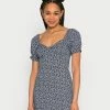 Hollister Co. TWIST SHORT DRESS - Freizeitkleid - Navy | Damen