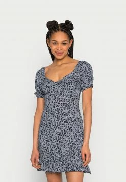 Hollister Co. TWIST SHORT DRESS - Freizeitkleid - Navy | Damen