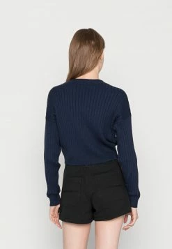Hollister Co. CYBER DROP SOLIDS - Strickpullover - Navy Blazer | Damen -Hollister Co Verkäufe 2022 8cd7e7a504c546f8a853c0ea608d714b