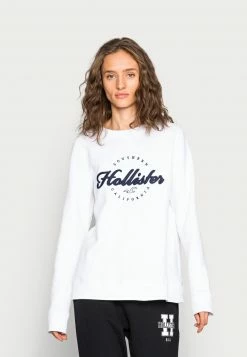 Hollister Co. LOGO CREW - Sweatshirt - Bright White | Damen