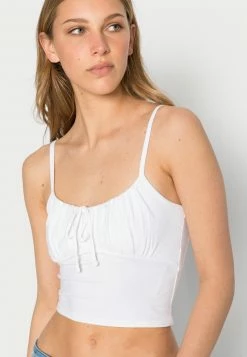 Hollister Co. BARE RUCHED BUST - Top - Bright White | Damen -Hollister Co Verkäufe 2022 8de441b8c339402f9cdeaea404cedc86