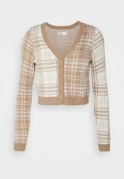 Hollister Co. Strickjacke - Neutral Plaid | Damen -Hollister Co Verkäufe 2022 90ffc9fc88a4475fbb0dd0aafa0d4516