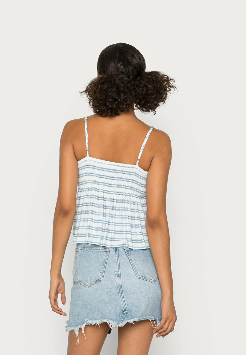 Hollister Co. BARE SMOCKED WOVEN - Top - Blue & White Stripes | Damen 5 Hollister Co. BARE SMOCKED WOVEN - Top - Blue & White Stripes | Damen – Bild 3