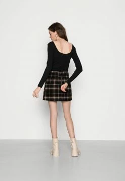 Hollister Co. PLAID STRUCTURED SKIRT - Minirock - Black Plaid | Damen -Hollister Co Verkäufe 2022 937b12e3dfe74792891dea3da019b366