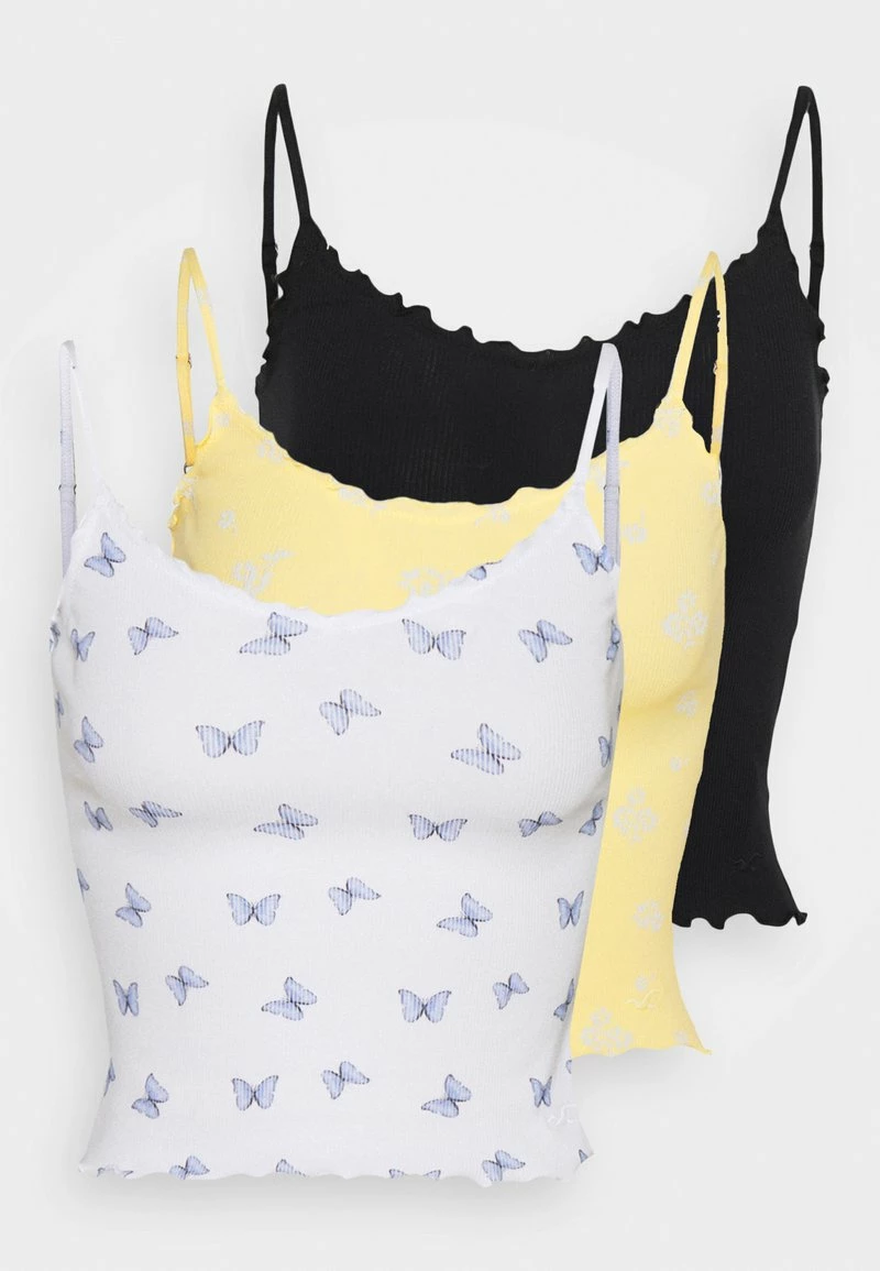 Hollister Co. LETTUCE CAMI 3 PACK - Top - Yellow/black | Damen 3 Hollister Co. LETTUCE CAMI 3 PACK - Top - Yellow/black | Damen