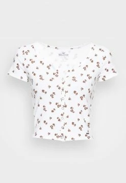 Hollister Co. Strickjacke - White/brown Ditsy | Damen -Hollister Co Verkäufe 2022 954032226fc54e7cb004ae64c51a6ab8