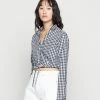 Hollister Co. WRAP AROUND SHIRTING - Bluse - Black/white | Damen -Hollister Co Verkäufe 2022 955499d938784779a25a02c8a89f5909