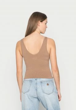 Hollister Co. BARE SEAMLESS V TANK - Top - Portabella | Damen -Hollister Co Verkäufe 2022 96ae4a042e9b41c8a3d65fe673975be1