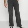 Hollister Co. CROP WIDE CHARACTER - Jeans Relaxed Fit - Washed Black | Herren