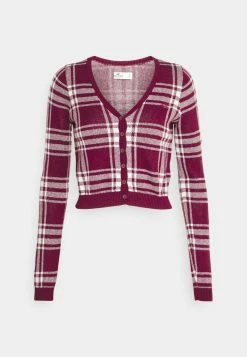 Hollister Co. ASIA SLIM CROP CARDI - Strickjacke - Burg | Damen -Hollister Co Verkäufe 2022 98756f0dd269478eb1e60930e0c14cf4
