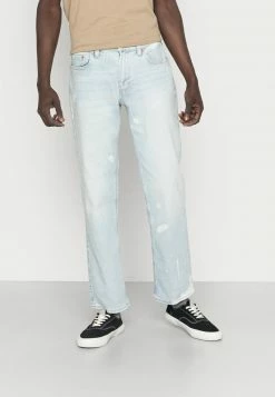 Hollister Co. BOTTOM BLEACH - Jeans Straight Leg - Light Bleach | Herren