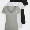 Hollister Co. ICON MULTI 3 PACK - T-Shirt Basic - White/black/light Grey | Damen -Hollister Co Verkäufe 2022 9a75596312f148ad838ce8e6f2f7c61f