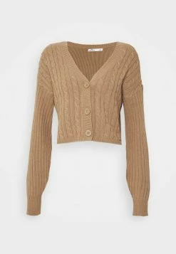 Hollister Co. EASY CROP CARDI - Strickjacke - Light Brown | Damen -Hollister Co Verkäufe 2022 9be9e755559c4aa89b6ec9e4ce98dee6