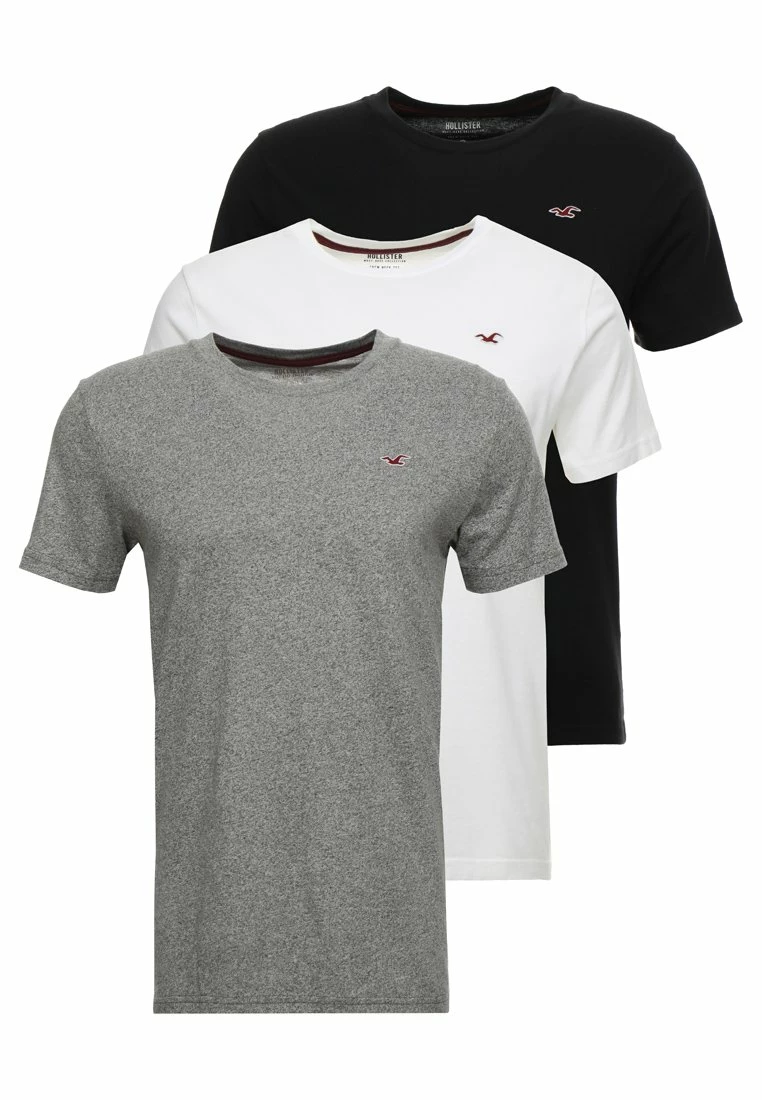 Hollister Co. CREW CHAIN 3 PACK - T-Shirt Basic - Black/white/grey | Herren 8 Hollister Co. CREW CHAIN 3 PACK - T-Shirt Basic - Black/white/grey | Herren – Bild 6