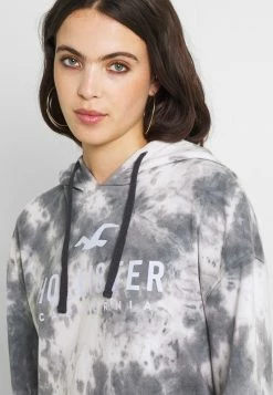 Hollister Co. HOODED LOGO DRESS - Freizeitkleid - Washed Black | Damen -Hollister Co Verkäufe 2022 9db45665ded446abb4c0a73f0d4f7d9d