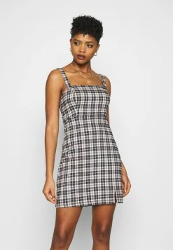 Hollister Co. CHAIN BARE STRUCT - Freizeitkleid - Black/tan | Damen