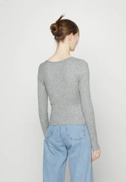 Hollister Co. ICON COZY HENLEY - Langarmshirt - Grey | Damen -Hollister Co Verkäufe 2022 9df7b626a9c64b6b9757540921dd8a23