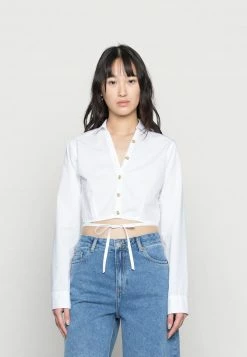 Hollister Co. WRAP AROUND SHIRTING - Hemdbluse - White | Damen