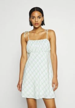 Hollister Co. RUCHED TIE STRAP DRESS - Freizeitkleid - Green | Damen