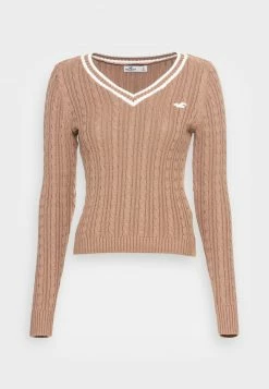 Hollister Co. ICON CABLE V NECK - Strickpullover - Portabella Tipped | Damen 10 Hollister Co. ICON CABLE V NECK - Strickpullover - Portabella Tipped | Damen -Hollister Co Verkäufe 2022 add48eee40224292a1e60b86897e29c0