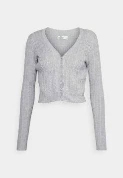 Hollister Co. ASIA CROP - Strickjacke - Grey Cable | Damen -Hollister Co Verkäufe 2022 b2471fa2940847c899e3405b354be05f