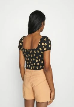 Hollister Co. CAP SLEEVE SMOCK - T-Shirt Print - Black | Damen -Hollister Co Verkäufe 2022 b26d153a894b4f78a8a5e34382791d82