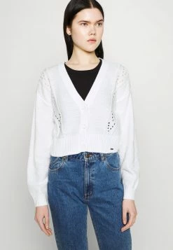 Hollister Co. EASY POINTELLE CROP CARDI - Strickjacke - White | Damen -Hollister Co Verkäufe 2022 b26f5fb5e3464de09b78195763574218