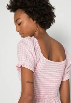 Hollister Co. ON OFF SHOULDER ROMPER - Jumpsuit - Pink Check | Damen -Hollister Co Verkäufe 2022 b3131a514b004b699505a1c19e069a9d