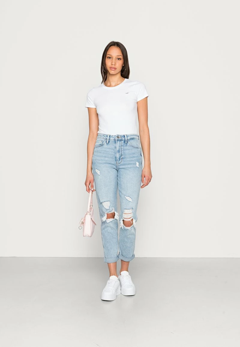 Hollister Co. SLIM CREW MULTIPACK UNISEX - T-Shirt Basic - White/zinfandel/beetle | Damen 3 Hollister Co. SLIM CREW MULTIPACK UNISEX - T-Shirt Basic - White/zinfandel/beetle | Damen