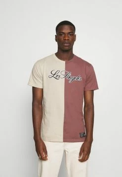 Hollister Co. TREND DROP - T-Shirt Print - Tan/rose Block | Herren