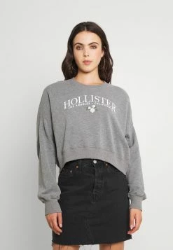 Hollister Co. PRINT FASHION LOGO CREW - Sweatshirt - Grey | Damen