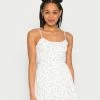 Hollister Co. BEST IS BACK BARE RUCHED BODICE ROMPER - Jumpsuit - White Floral | Damen