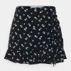 Hollister Co. RUFFLE MINI SKORT - Minirock - Navy Floral | Damen