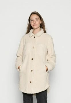 Hollister Co. LONG SHERPA SHACKET - Übergangsjacke - Cream | Damen