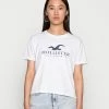 Hollister Co. TIMELESS LOGO - T-Shirt Print - White | Damen -Hollister Co Verkäufe 2022 b7c0a9e1680f4c0aa7ffc6e83d571790
