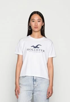 Hollister Co. TIMELESS LOGO - T-Shirt Print - White | Damen