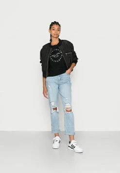 Hollister Co. SPLICED TEE - T-Shirt Print - Black Solid | Damen -Hollister Co Verkäufe 2022 bad8ad45694c48429e8c51a08892c04e