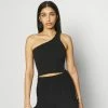 Hollister Co. ONE SHOULDER - Top - Black | Damen