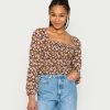 Hollister Co. Bluse - Brown | Damen -Hollister Co Verkäufe 2022 bb5e62a1e20e405382373ee50b776239