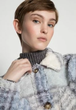 Hollister Co. SHERPA MID LENGTH SHACKET - Übergangsjacke - Blue Plaid | Damen -Hollister Co Verkäufe 2022 bb69b457a5db4c04a9ef8c2c81a3df82