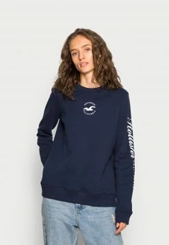 Hollister Co. LOGO CREW - Sweatshirt - Navy | Damen